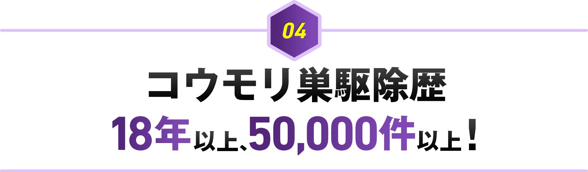 04 コウモリ巣駆除歴18年以上、50,000件以上！