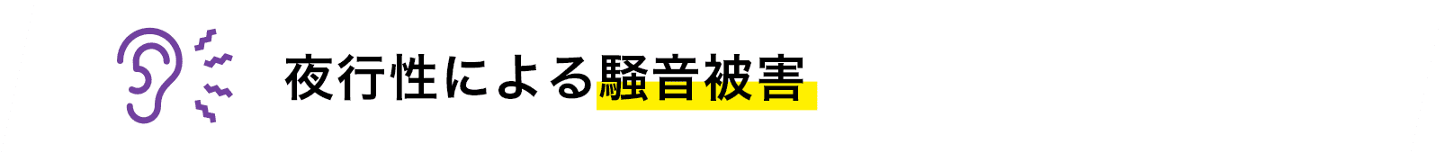 夜行性による騒音被害