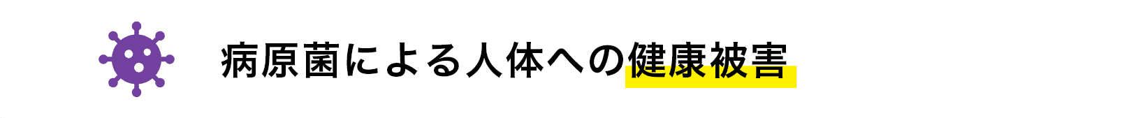 病原菌による人体への健康被害